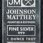 1982 Johnson Matthey JM Crossed Hammers 1oz Pressed Silver Bar BAC 9.7 Oversized Holder