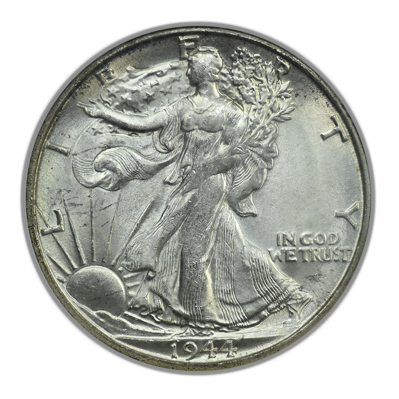 1944-S Walking Liberty Half Dollar 50C ANA Soapbox MS63