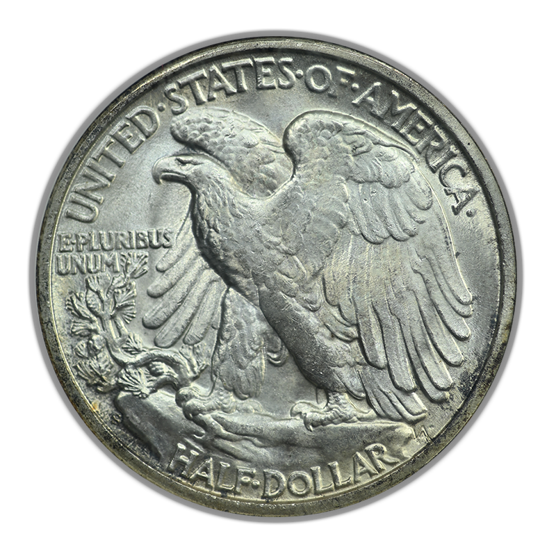 1944-S Walking Liberty Half Dollar 50C ANA Soapbox MS63