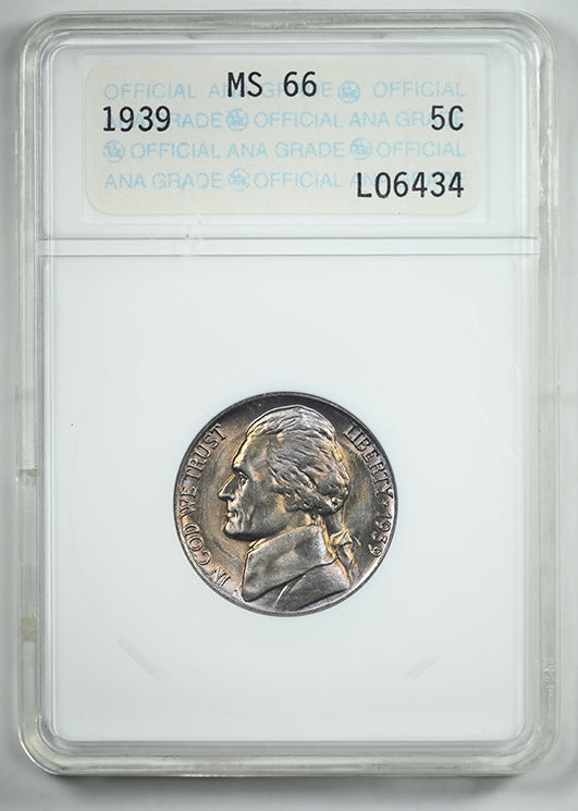 1939 Jefferson Nickel 5C ANA Soapbox MS66