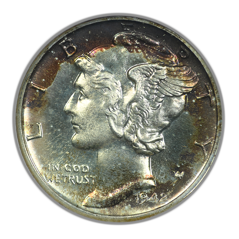 1942 Proof Mercury Dime 10C ANA Soapbox PF64