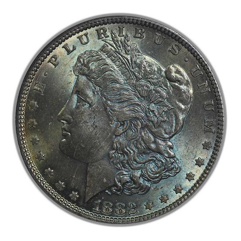 1882 Morgan Dollar $1 ANACS Soapbox MS64 Obverse