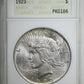 1923 Peace Dollar $1 ANACS Soapbox MS64