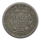1858-O Liberty Seated Half Dime H10C Raw Original F+ Fine
