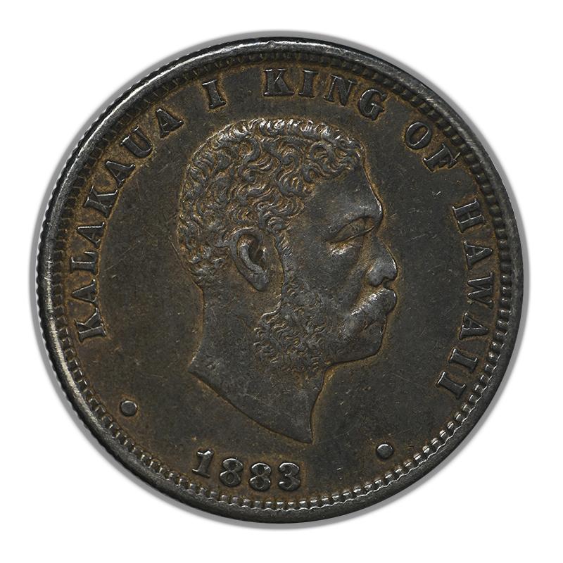 1883 Kingdom of Hawaii Quarter 25C Raw XF Extra Fine