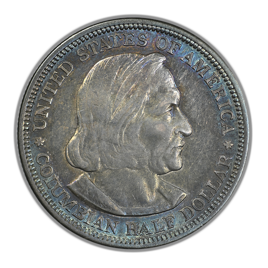 1893 Columbian Exposition Classic Commemorative Half Dollar 50C Raw AU About Uncirculated - TONED!