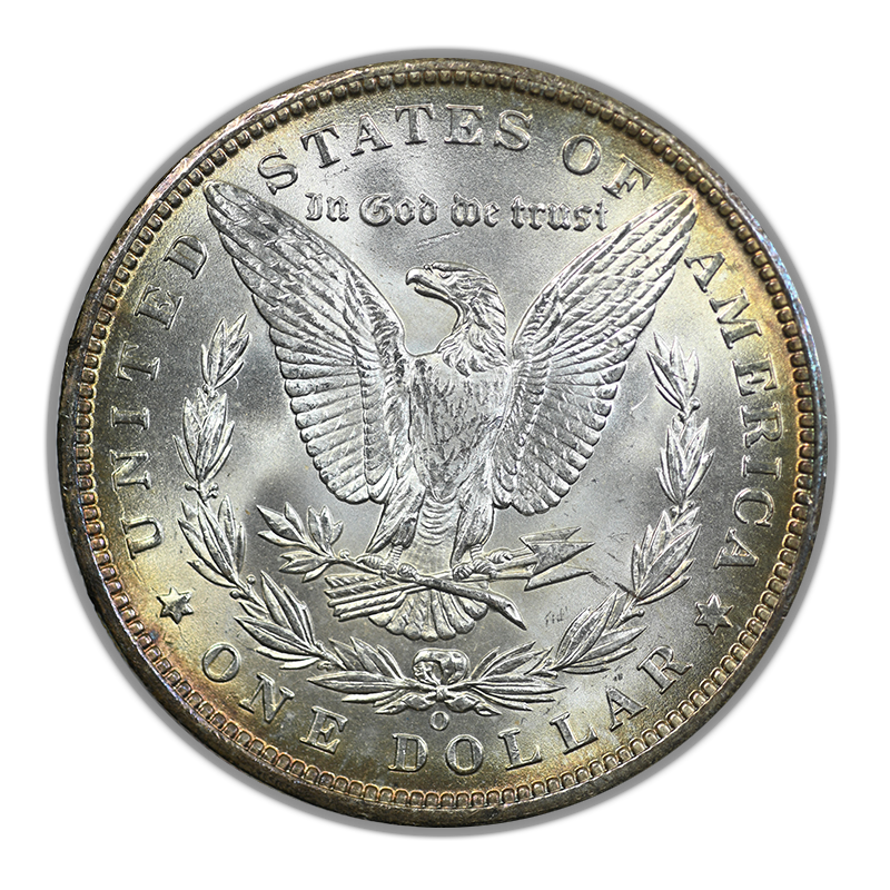 1898-O Morgan Dollar $1 Raw CU Choice Uncirculated - RIM TONED!