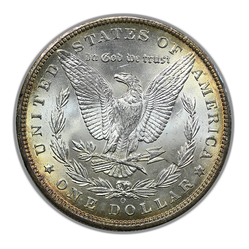 1898-O Morgan Dollar $1 Raw CU Choice Uncirculated - RIM TONED!