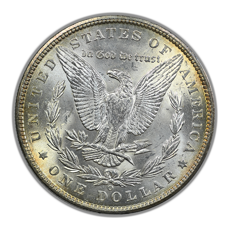 1899-O Morgan Dollar $1 Raw BU Brilliant Uncirculated - RIM TONED!