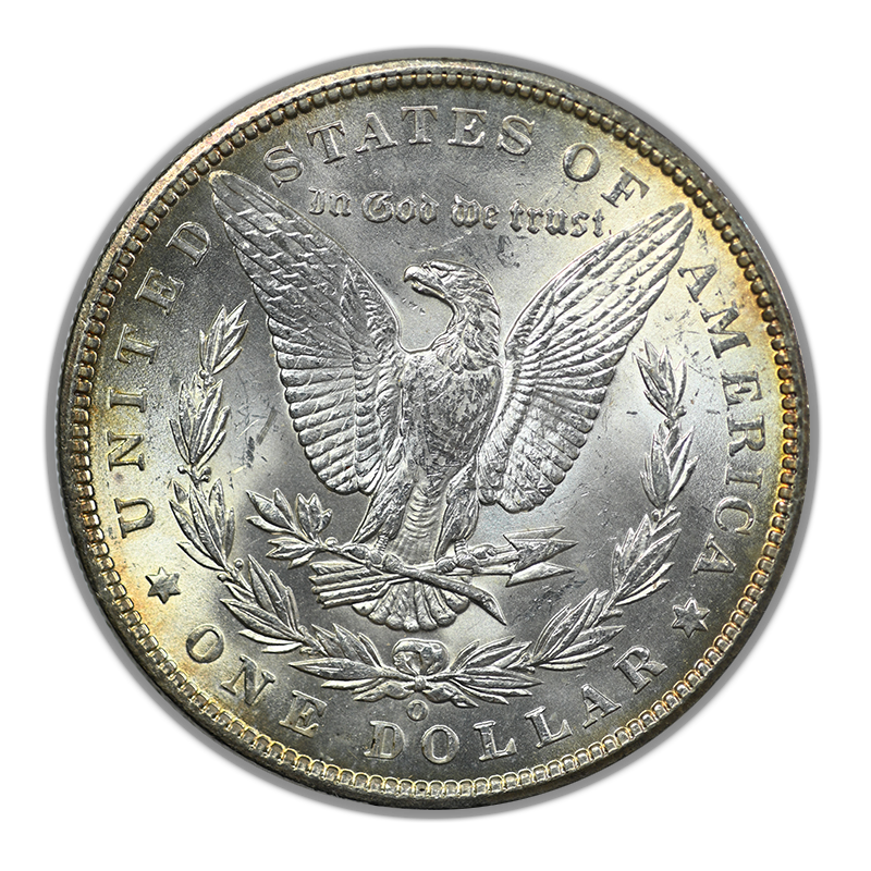 1899-O Morgan Dollar $1 Raw BU Brilliant Uncirculated - RIM TONED!