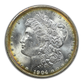 1904-O Morgan Dollar $1 Raw BU Brilliant Uncirculated - RIM TONED!