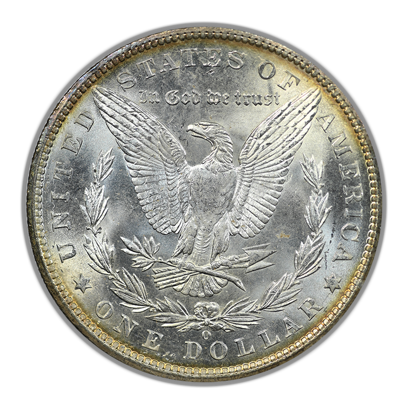 1904-O Morgan Dollar $1 Raw BU Brilliant Uncirculated - RIM TONED!