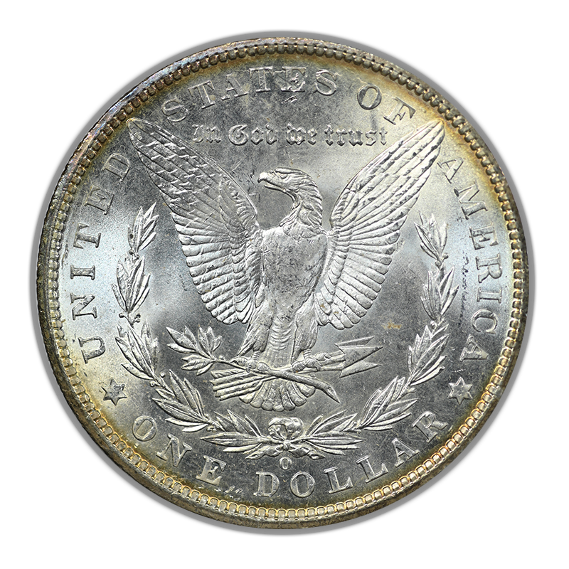 1904-O Morgan Dollar $1 Raw BU Brilliant Uncirculated - RIM TONED!