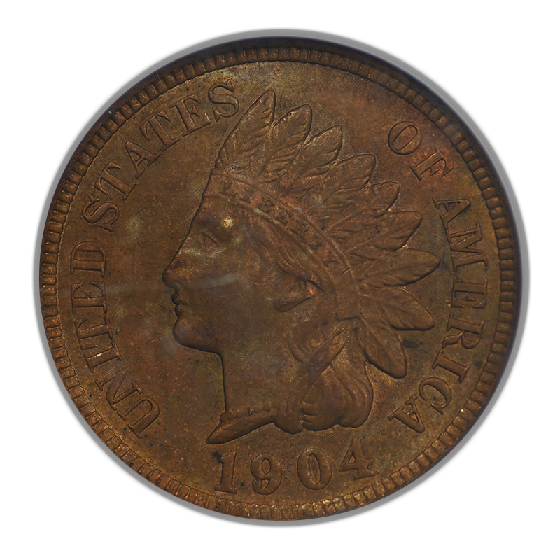 1904 Bronze Indian Head Cent 1C Soapbox MS61RB