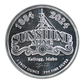 2024 Sunshine Mining 140 Year Commemorative 1oz Silver Round BAC 9.8
