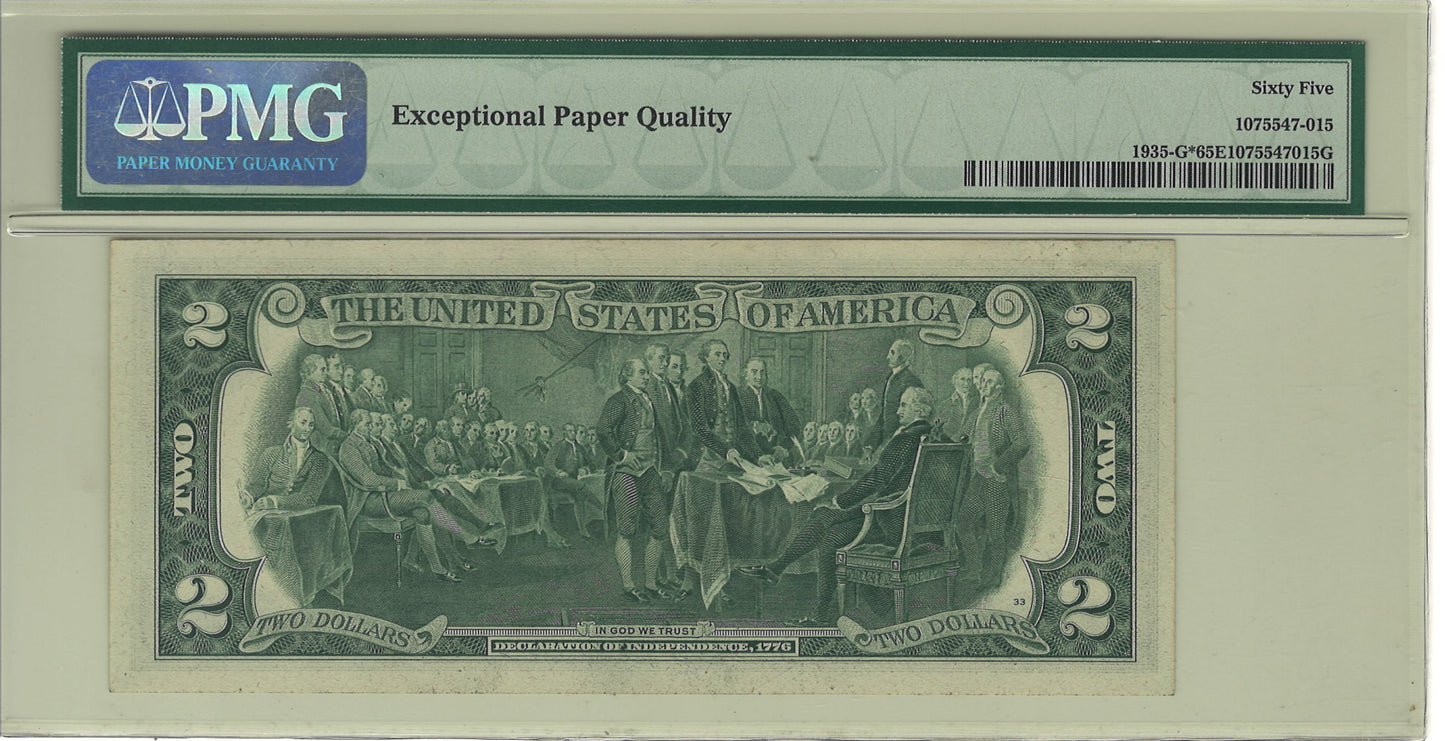 $2 1976 Federal Reserve Star Note Chicago PMG Gem Uncirculated 65 EPQ Fr#1935-G*