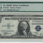 $1 1935B Silver Certificate Note PMG Gem Uncirculated 65 EPQ Fr#1611