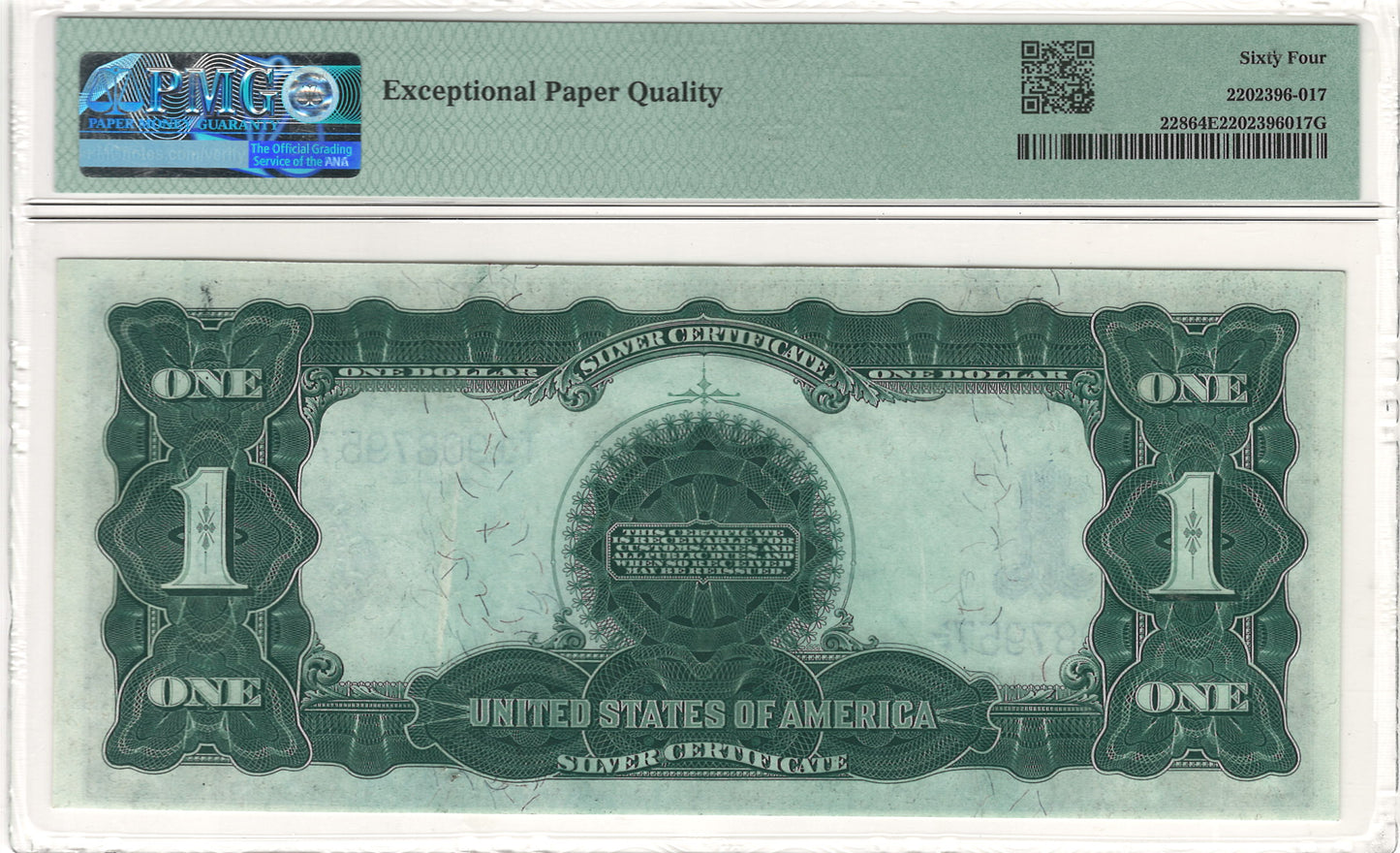 $1 1899 Black Eagle Note Large Silver Certificate PMG Choice Uncirculated 64 EPQ Fr#228