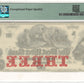 $3 1860s Vermont, Jamaica West River Bank Note PMG Gem Uncirculated 65 EPQ