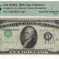 $10 1950A Federal Reserve Note FRN San Francisco Inverted Overprint Error PMG VF25 Fr#2011-L (LA Block) Front